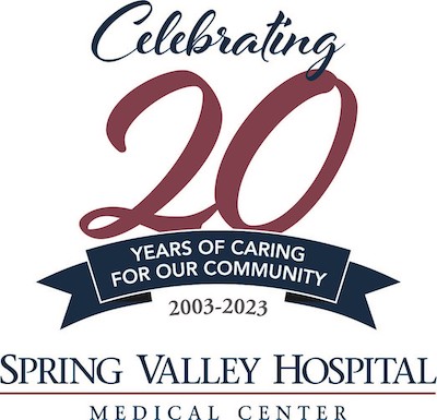 Logotipo de 20 años de Spring Valley Hospital